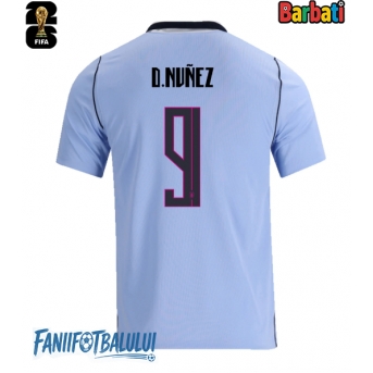 Uruguay Darwin Nunez #9 Tricou Fotbal Replică Mondial 2026 Barbati Acasa